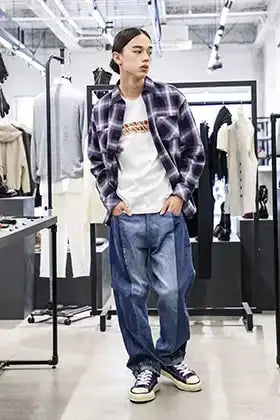 FASCINATE_THE R 2024SS Check Shirt Styling