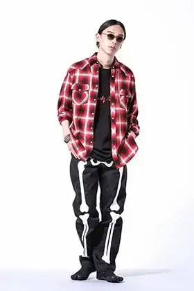 TAKAHIROMIYASHITATheSoloist. 2024SS Check Western Shirt Styling