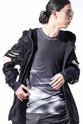 JULIUS 2024SS Damaged Hoodie Styling
