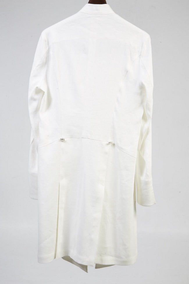 17S Vis/L Stretch Twill Napoleon Long Jacket OFF WHITE