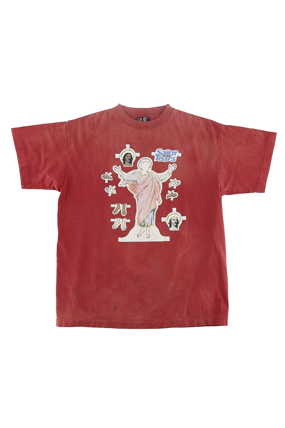 ©SAINT M×××××× × DENIM TEARS Yes Short sleeve T-shirt Deep Red