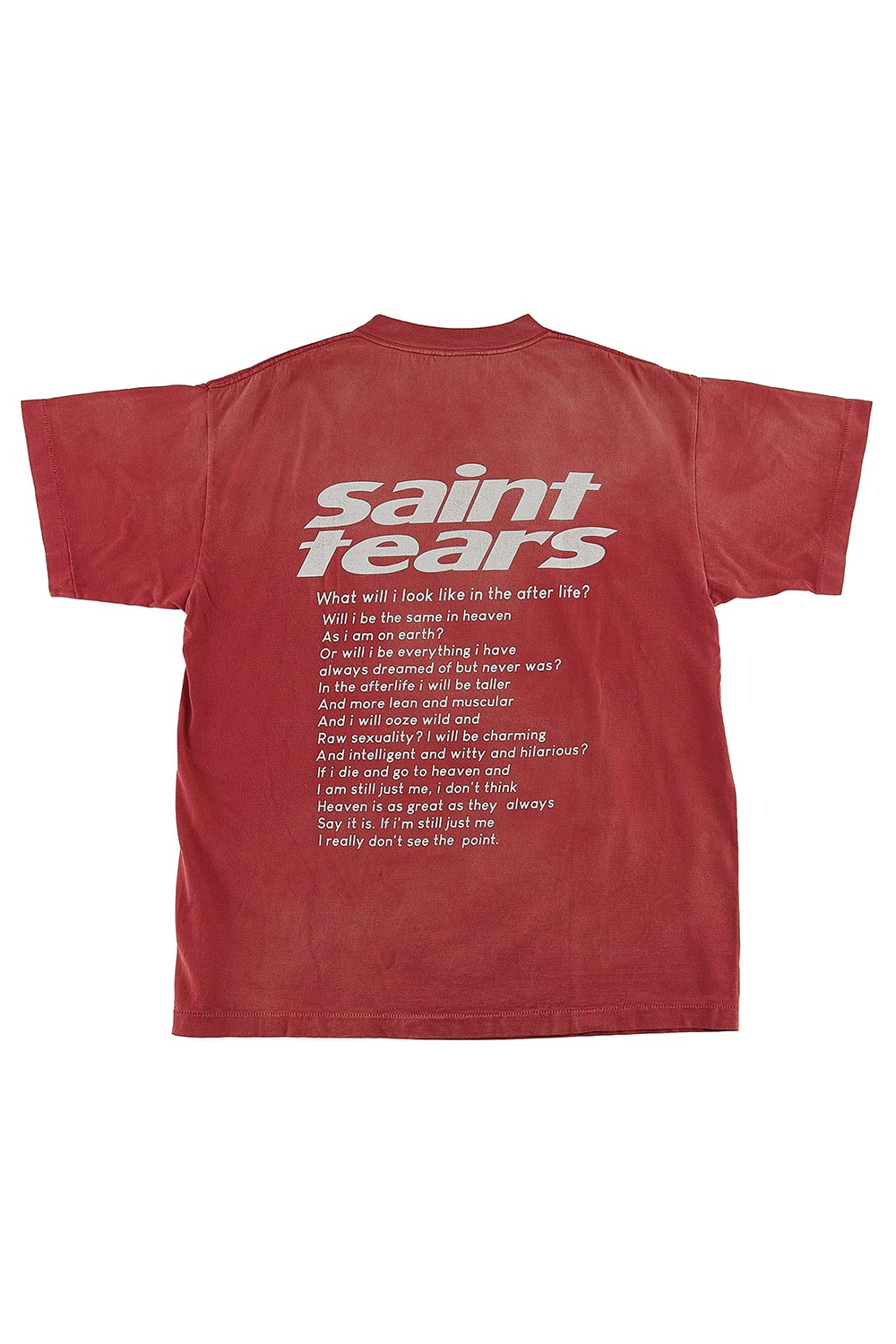©SAINT M×××××× × DENIM TEARS Yes Short sleeve T-shirt Deep Red
