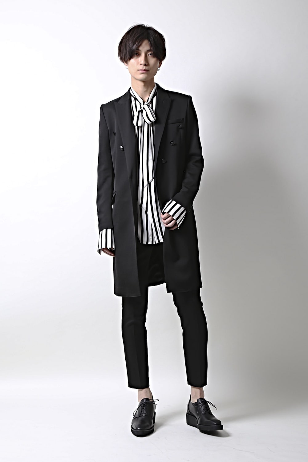 Hybrid French Twill Long Jacket Black