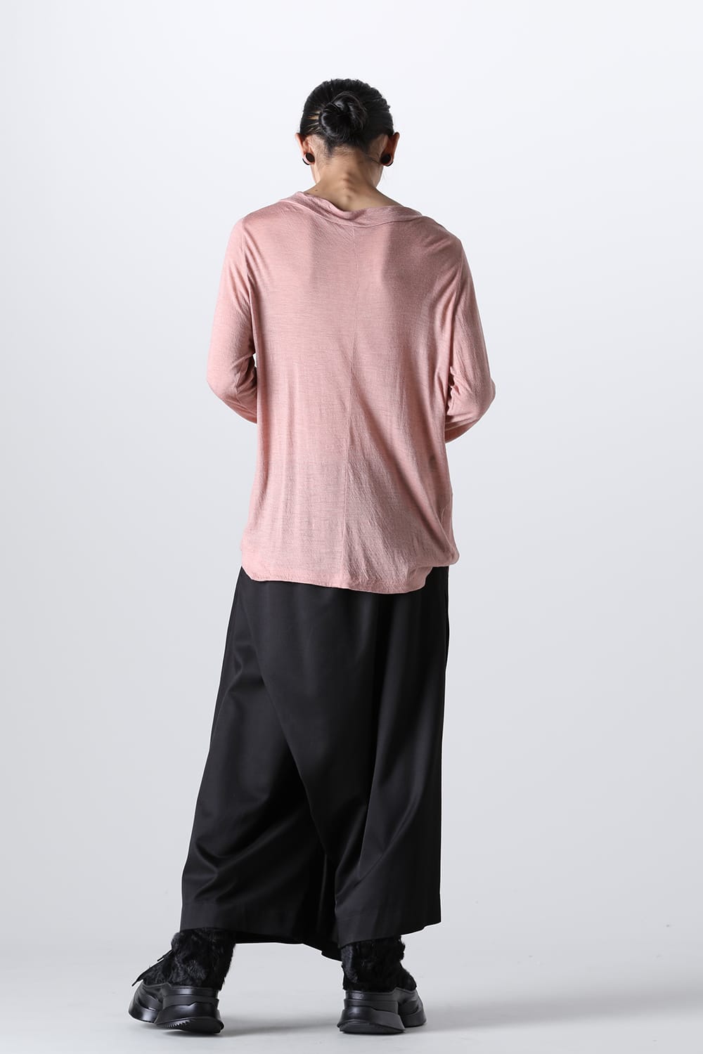 Edge Seamed Off-neck Cutsewn Pink