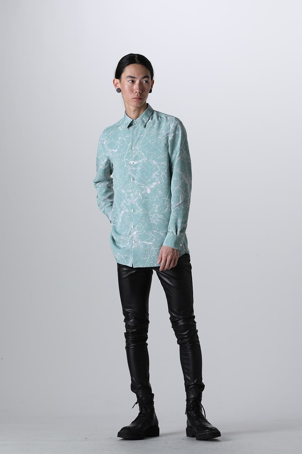 Painted Peach Faille Regular Shirt Pale Blue