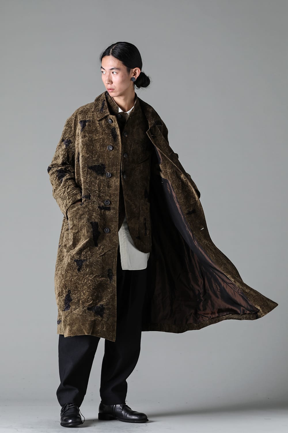 クラシックシングルブレステッドロングコート