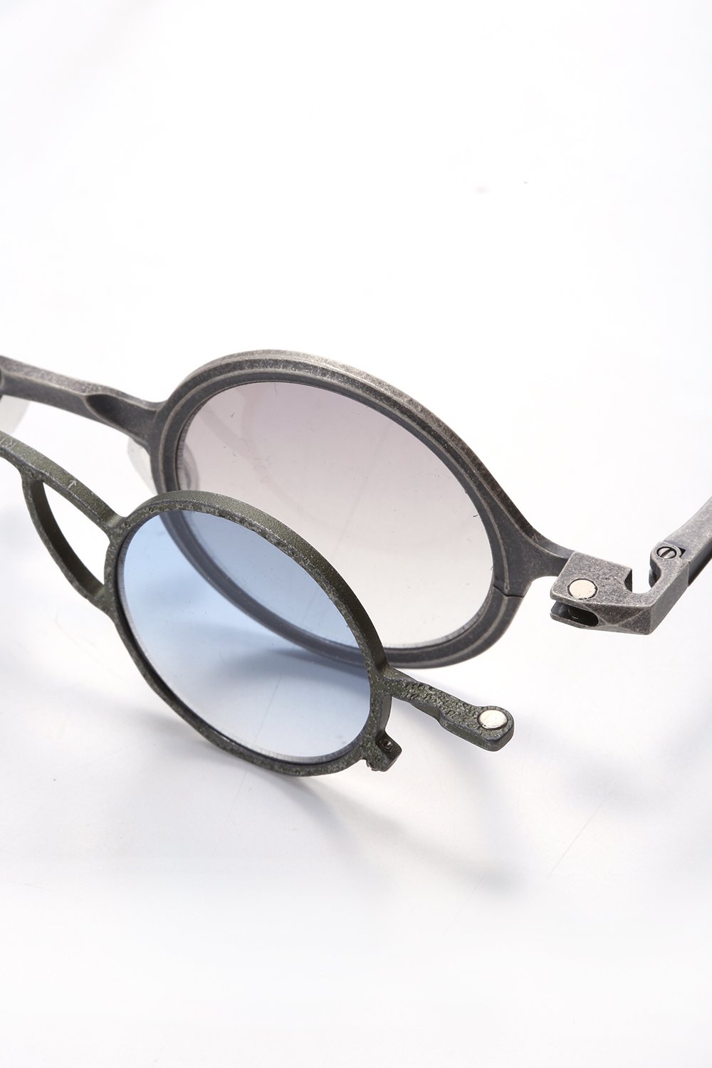 ZIGGY CHEN x RIGARDS Sterling Silver Frame Round sunglasses