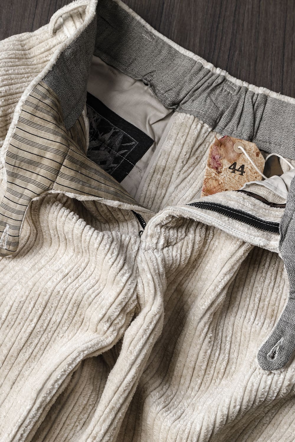 Front Pleated Corduroy Long Trousers