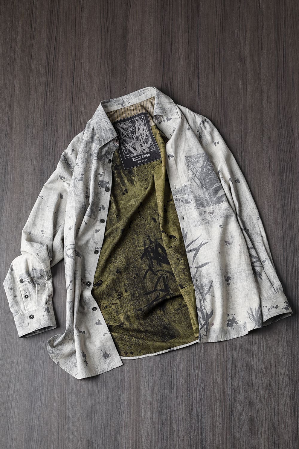 Printed Pocket Shirt White(Back)