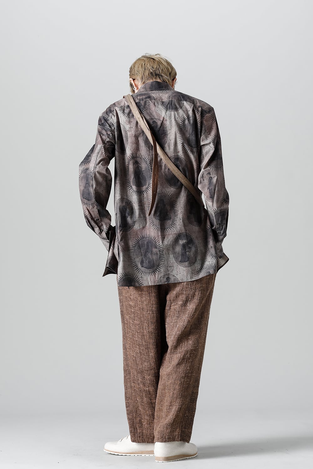 Elongated Shirt With Scholar Print