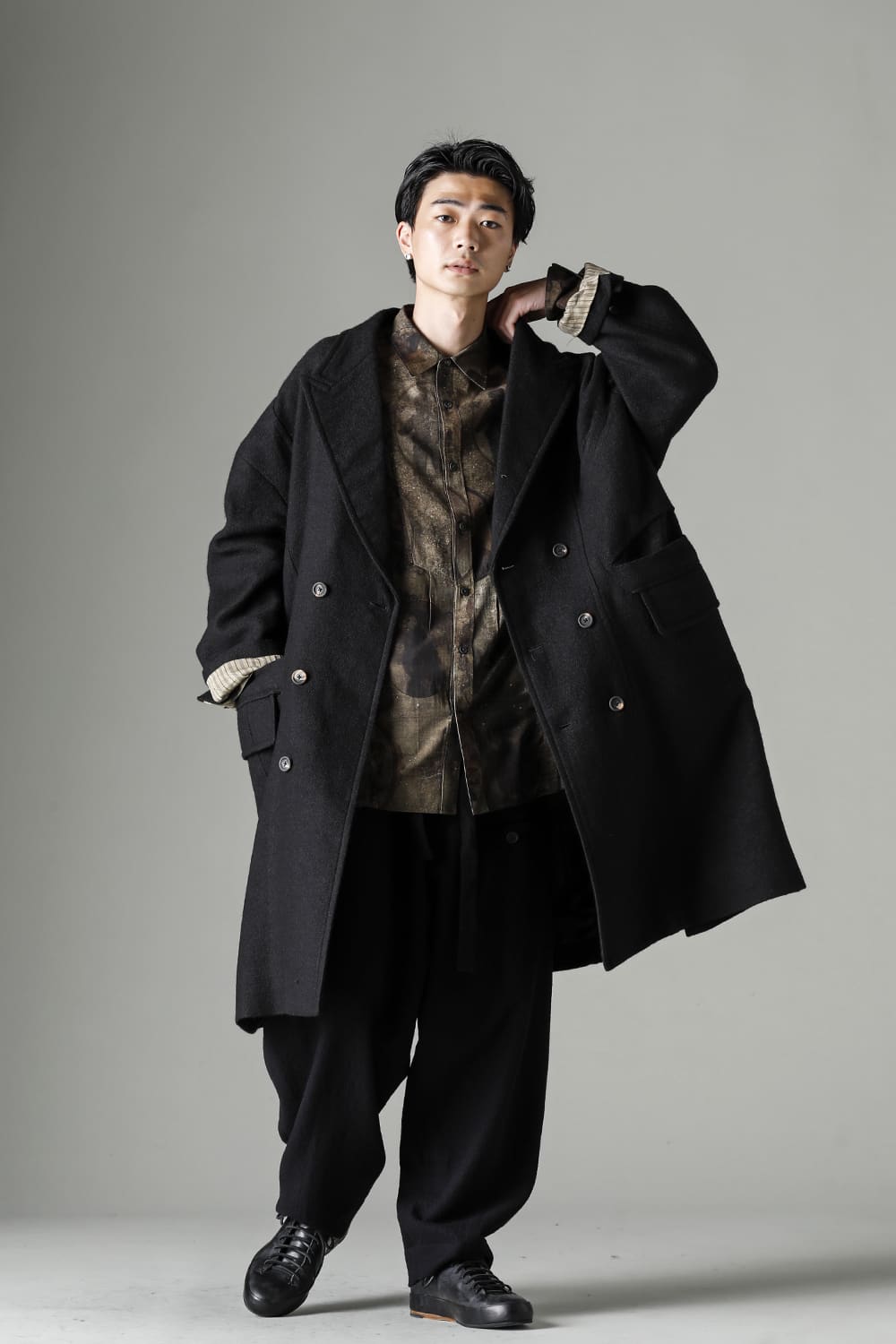 ダブルブレスト オーバーサイズコート