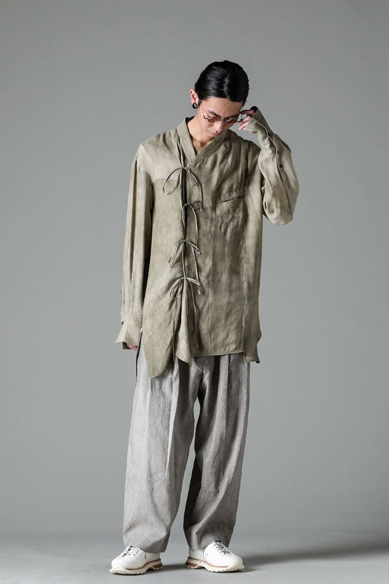 プリーツテーパードトラウザーズ