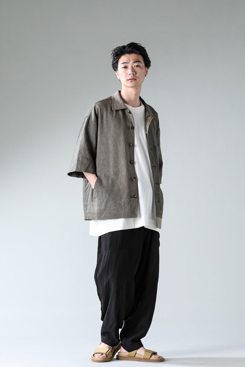 Oversized Short Sleeve Worker Jacket