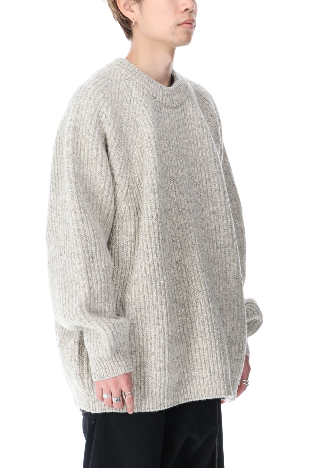 KNITTED CREW NECK - Natural Mere