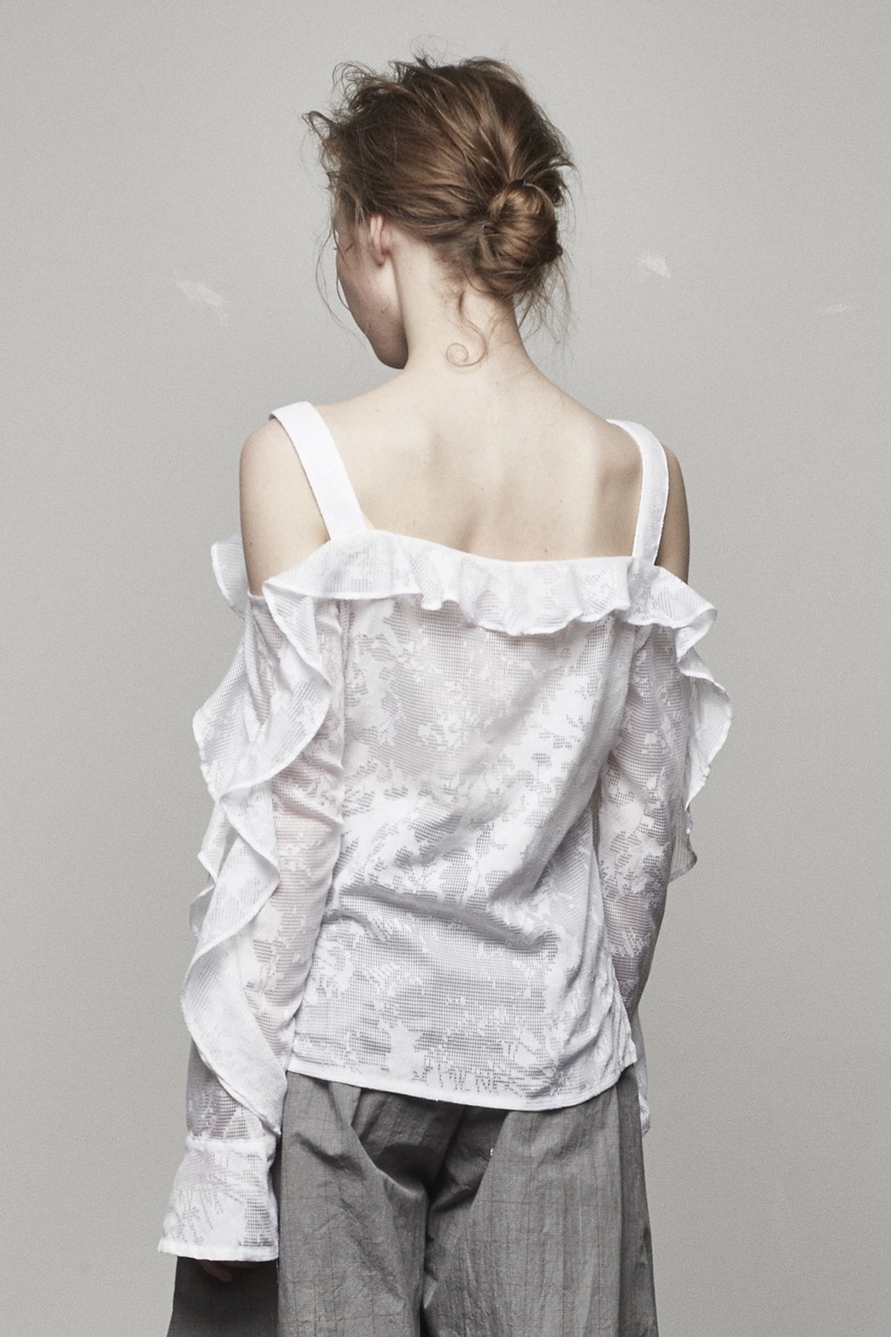 OPAL FRILL OFFSHOULDER TOP - 17S-SH-07