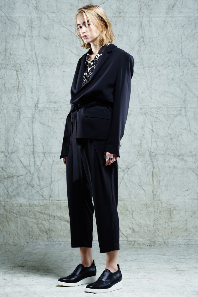 ジョーゼットストレッチ BELTED JACKET