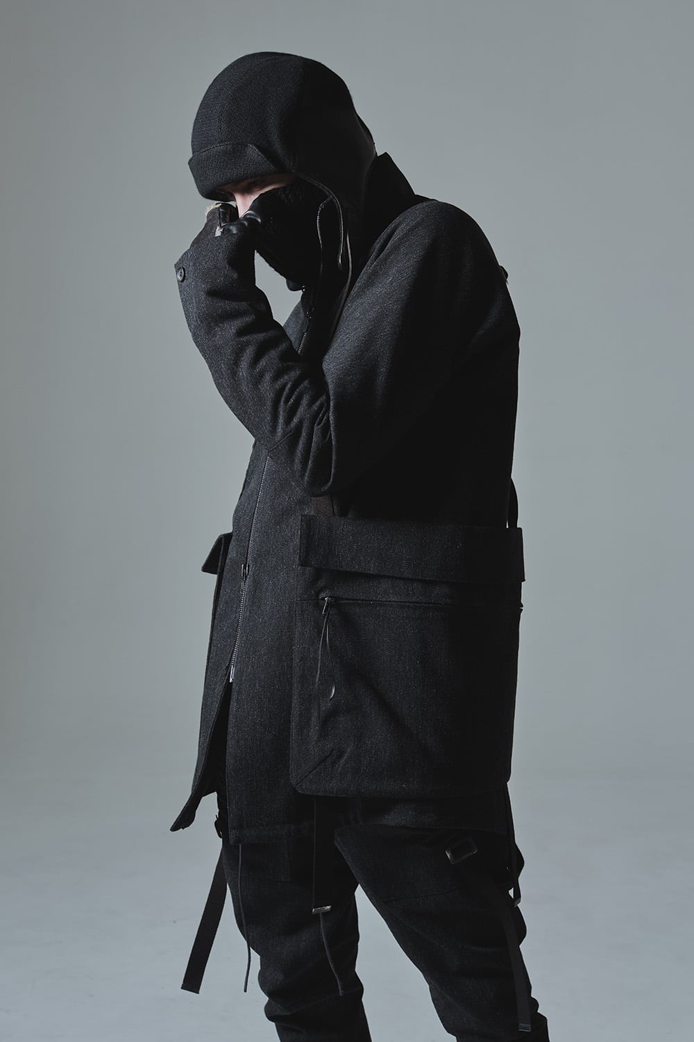 Horse × Kangaroo Leather Combination Mitten Gloves - ST108-0079A