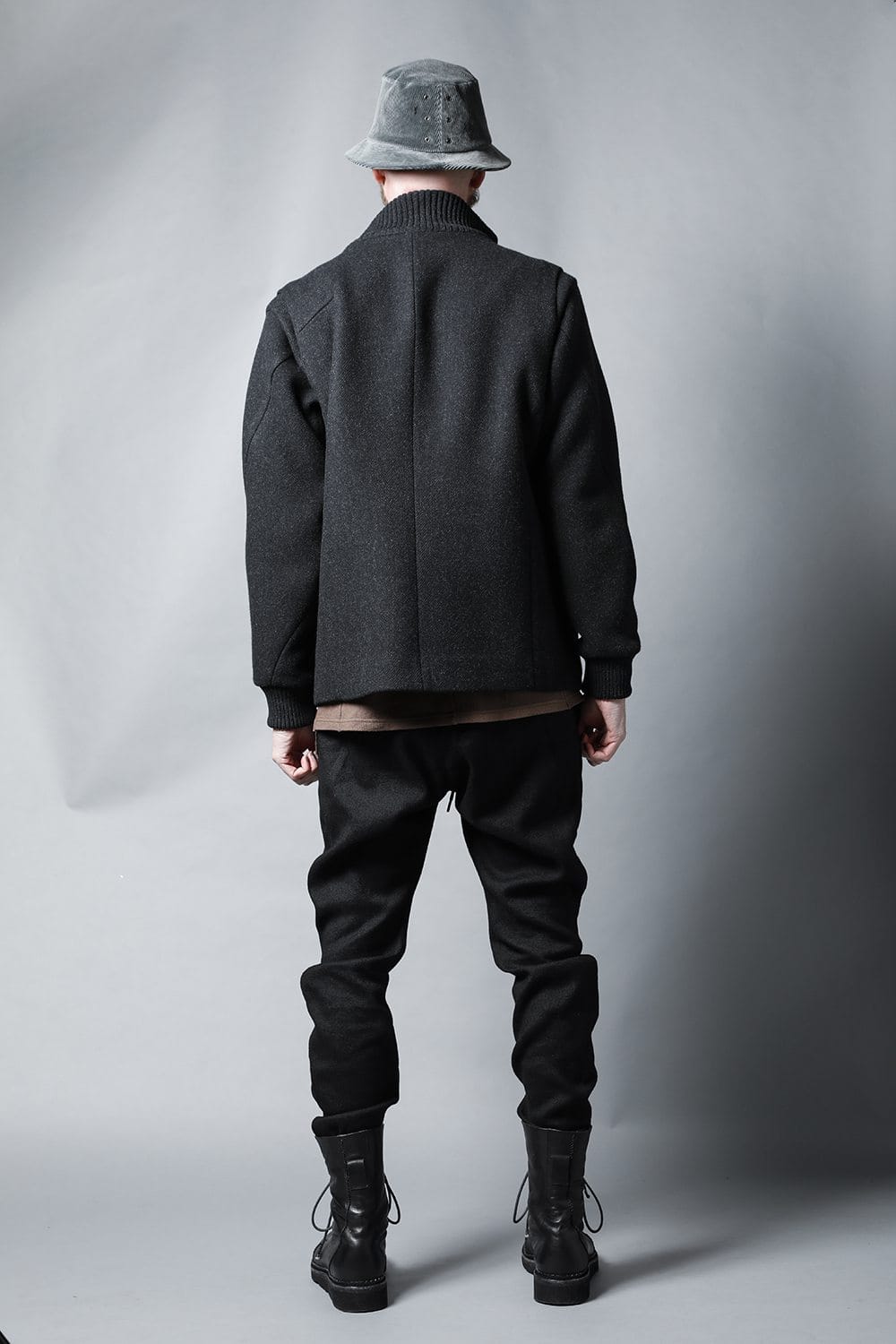 High neck jacket wool super 100’s Double weave