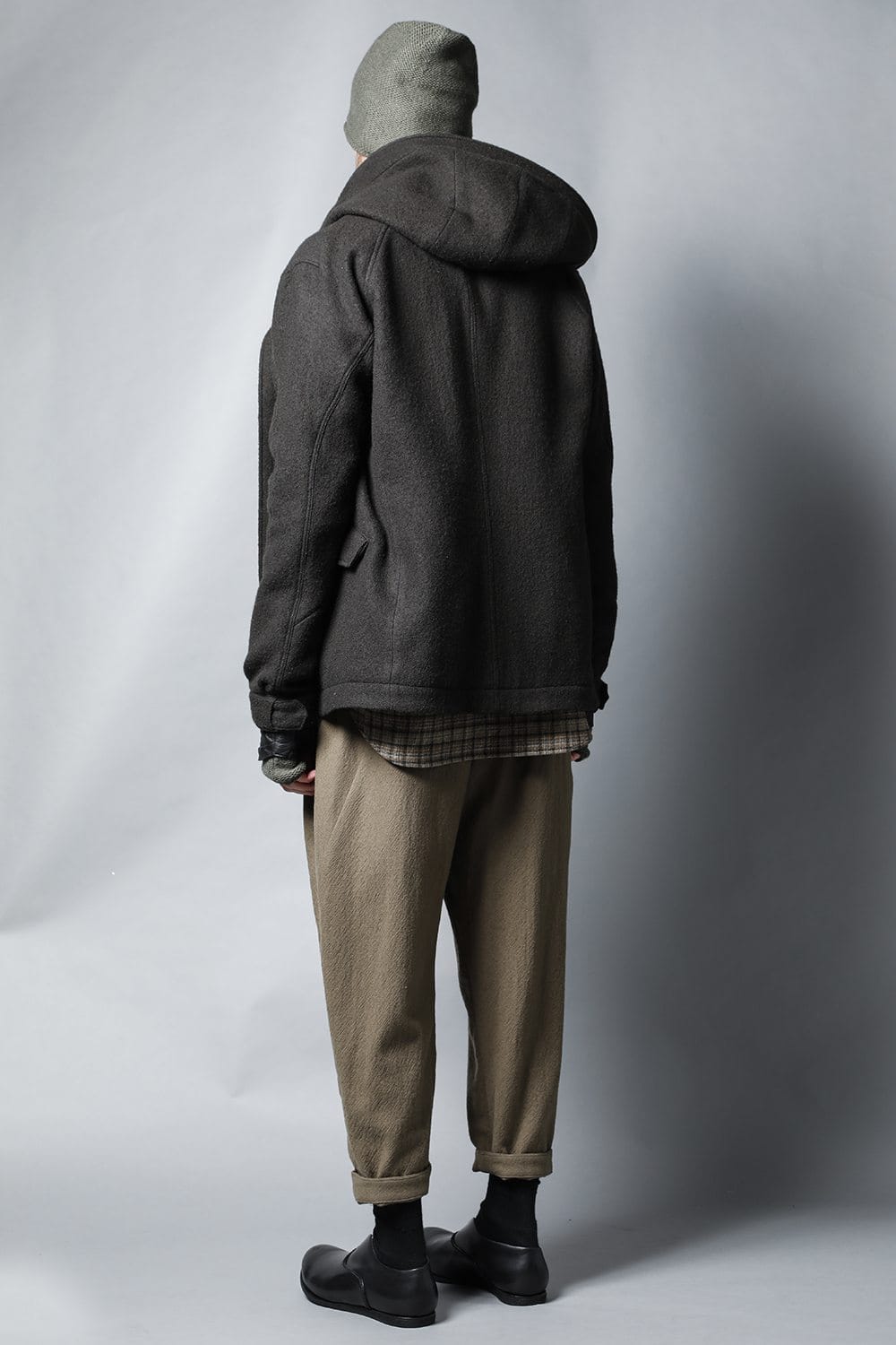 Hooded jacket Wool Herringbone