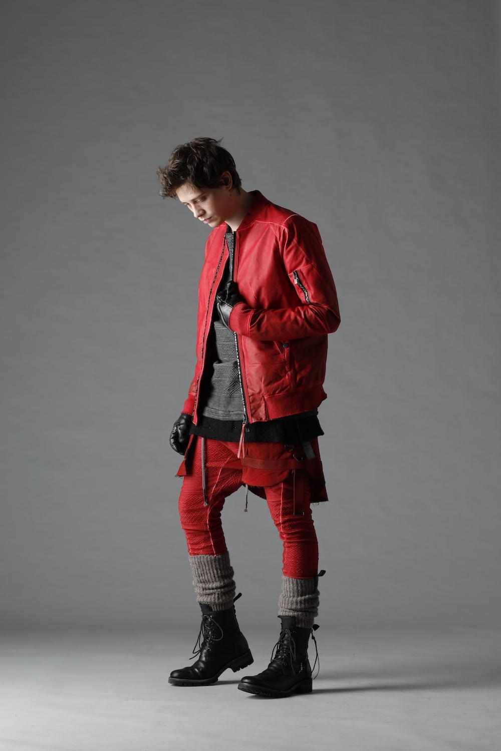 D.HYGEN×ARTEFACT Collaboration Item- Dye Horse Leather Bomber JKT