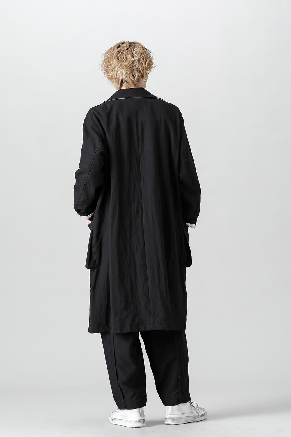 KISTEL Wool Linen Half Work Coat
