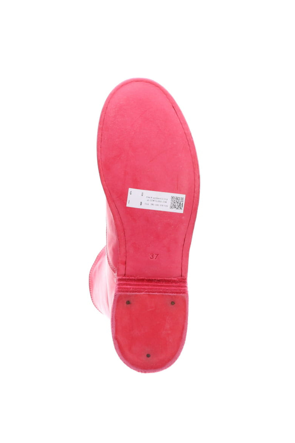 Middle Front Zip Boots Single Sole - Soft Horse Full Grain Leather - Pink