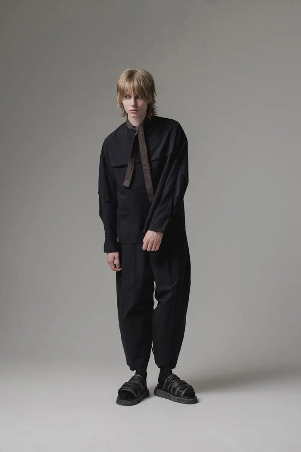 Shirt noil silk / cotton grosgrain