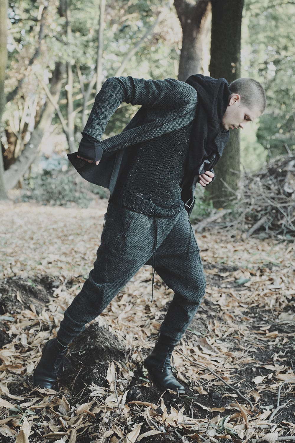 Heavy cotton jersey Long Jacket