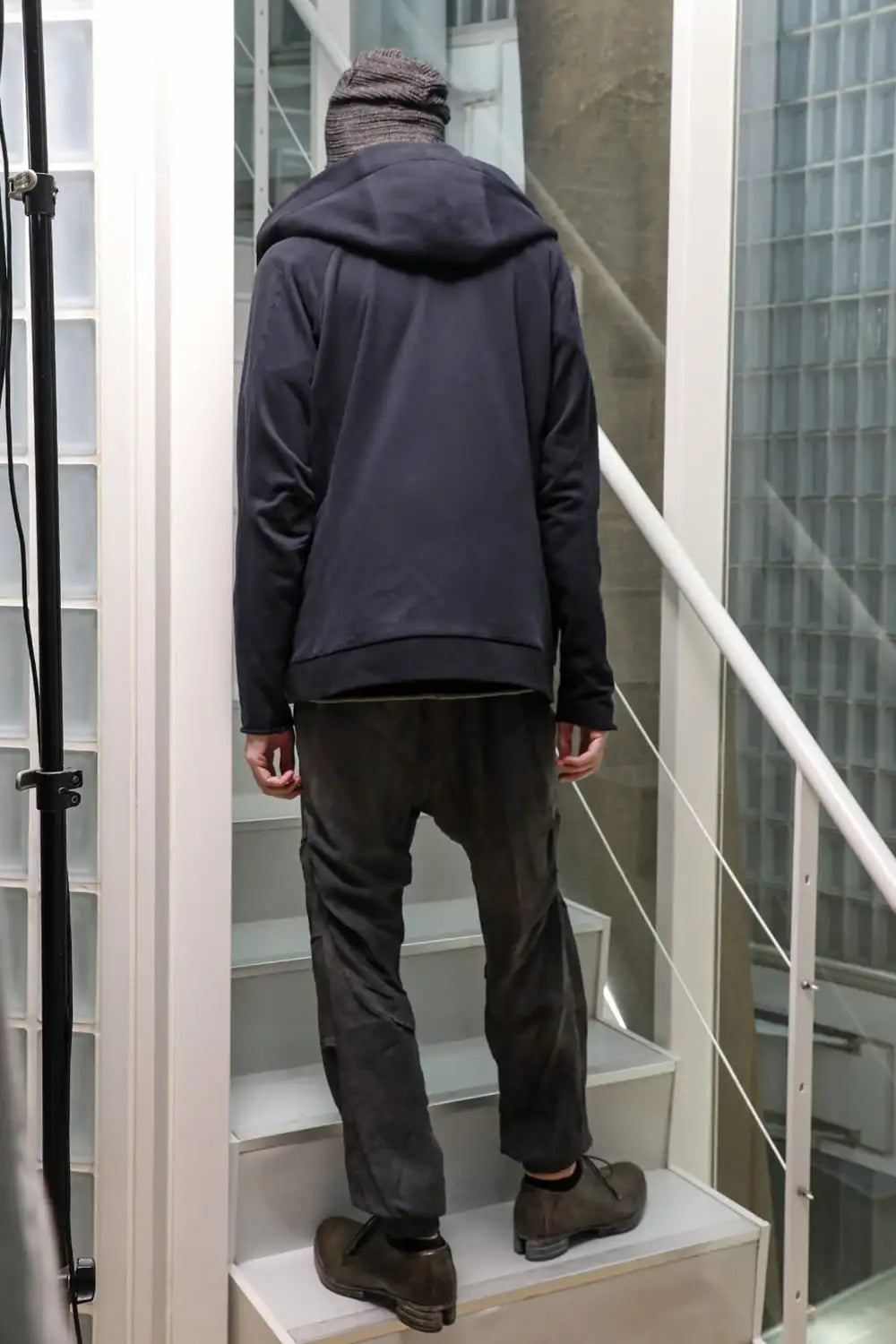 Hooded jacket stretch jersey