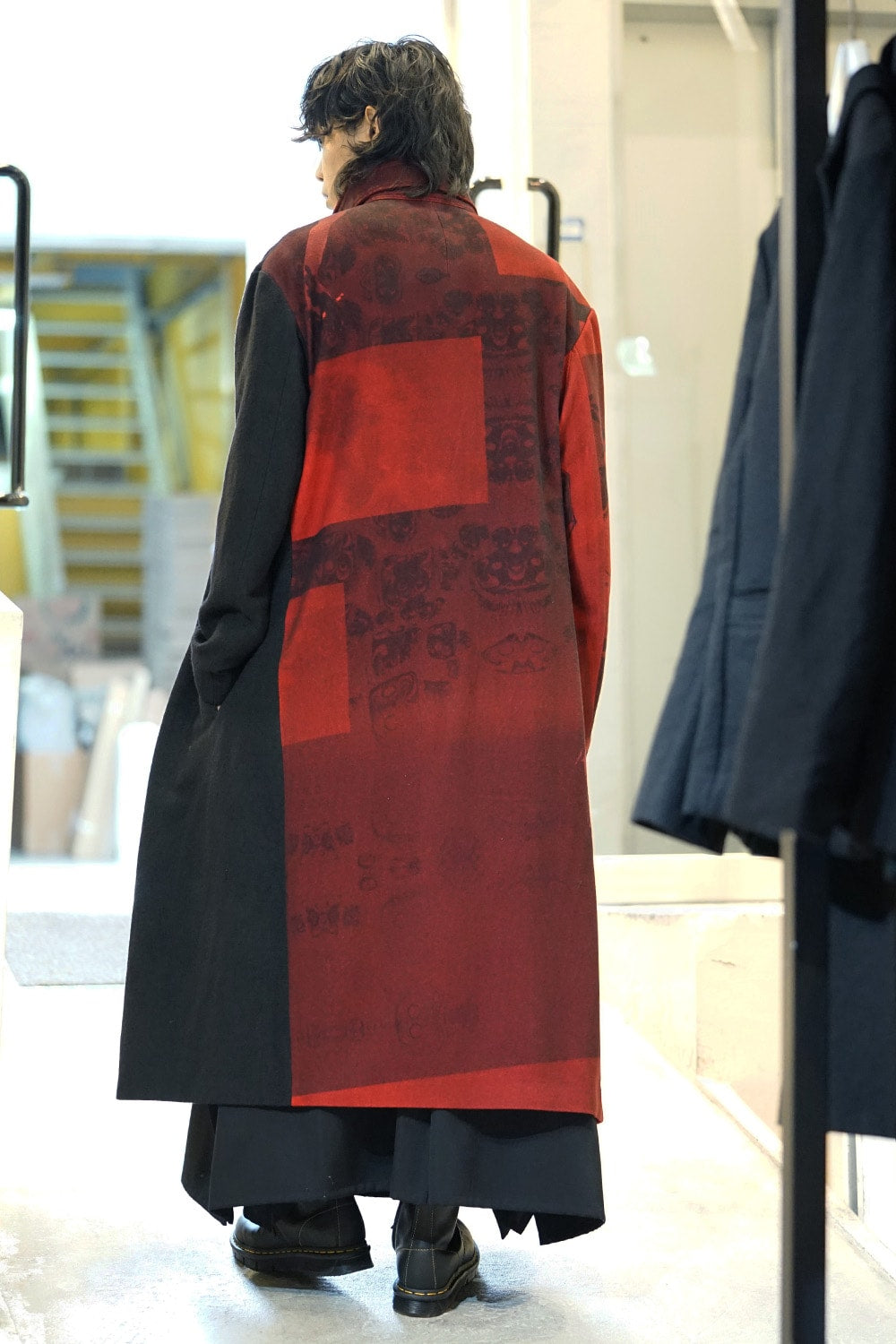 Red flannel right front dress coat