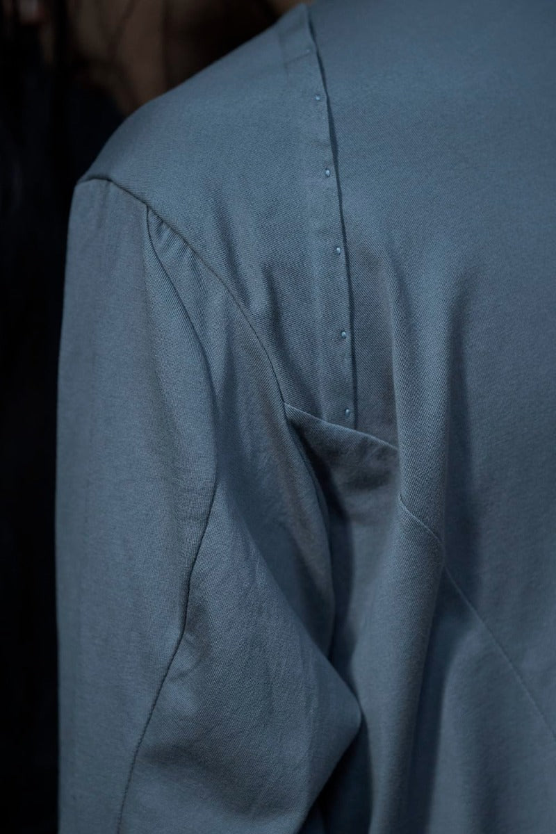 Crew Neck Long sleeve suvin cotton jersey Stone Gray