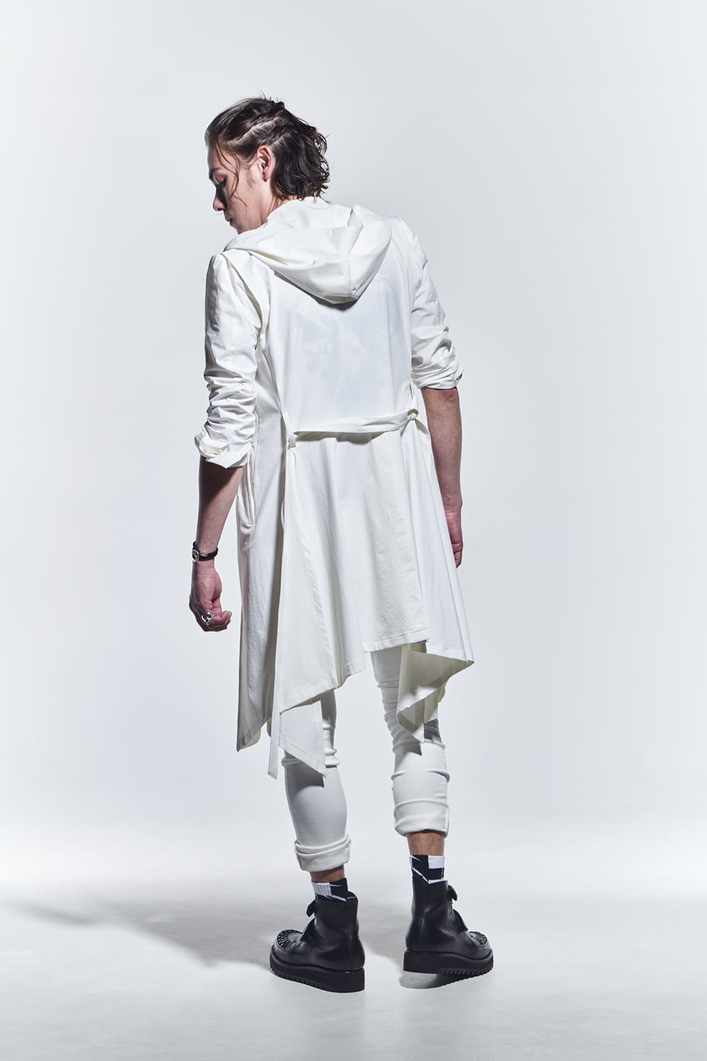 Hoodie Flare Jacket White