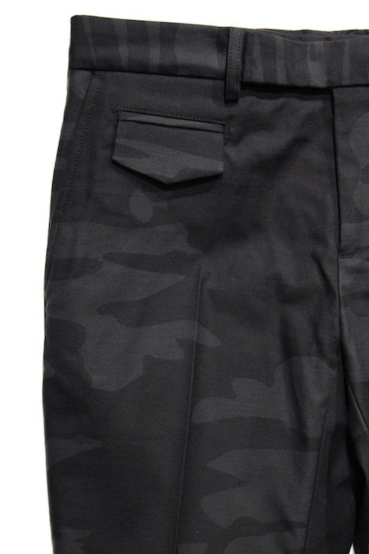 GalaabenD 15SS Back Satin Stretch Woodland Camo Pants
