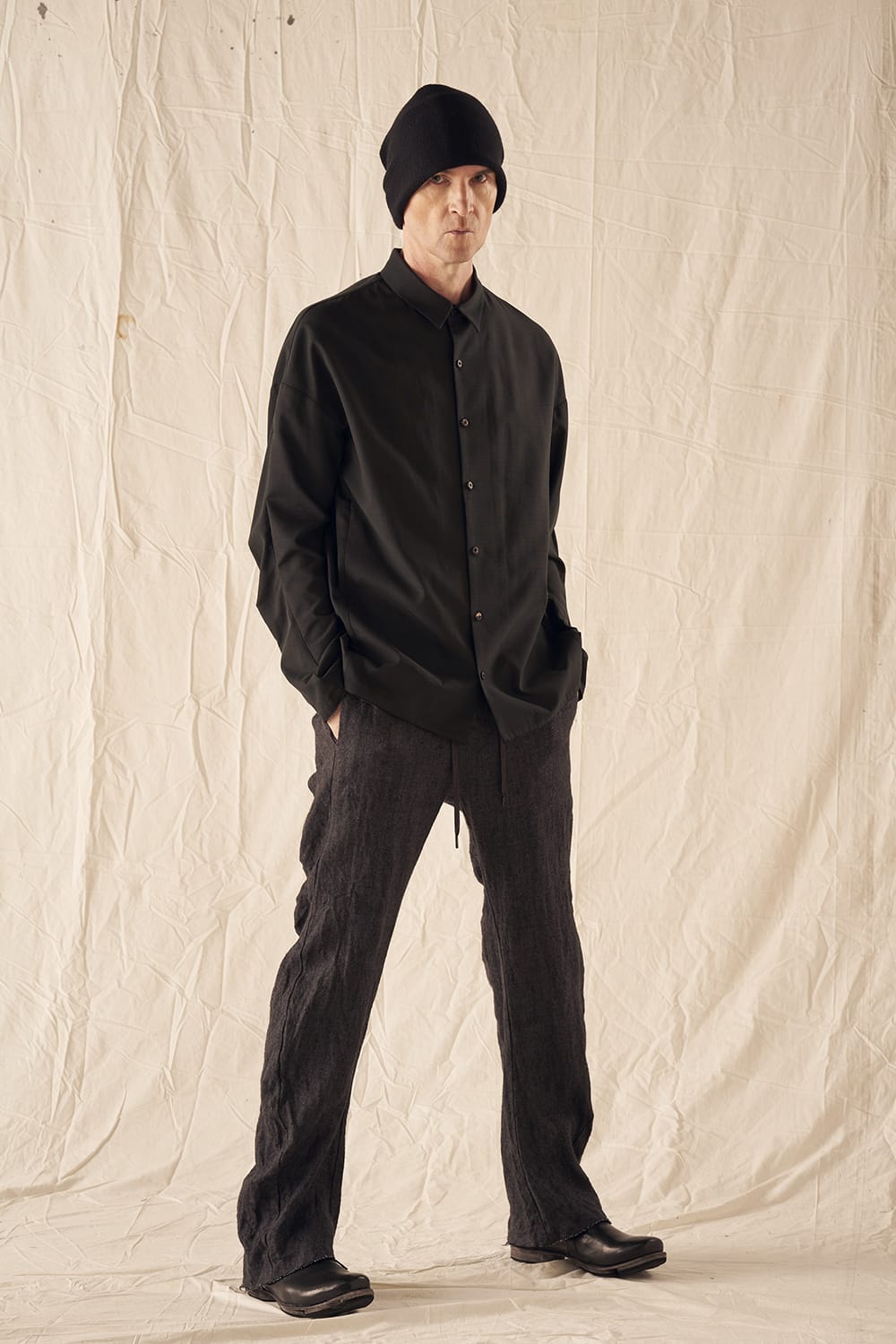 Shirt Loose Fit Sandblasting Silk Cotton