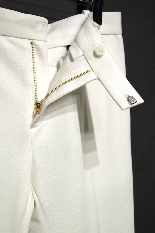GalaabenD 15SS High Compact Lyocell Kersey Tapered Pants OFF WHITE