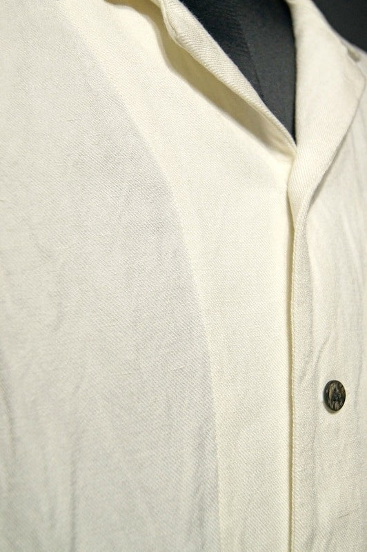 The Viridi-anne 15AW Bamboo Linen Long Shirt WHITE