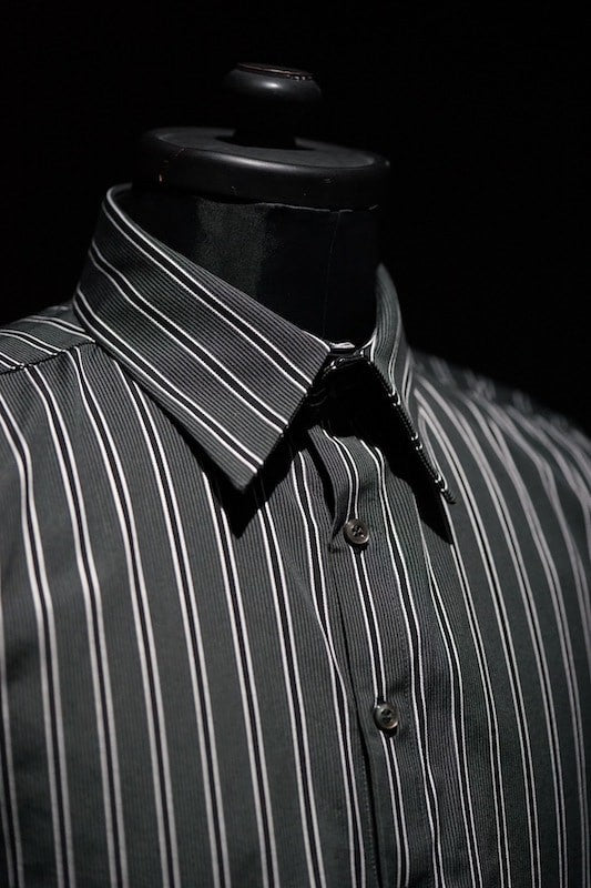 GalaabenD 16S Dobby Regimental Stripe Shirt (Regular Collar) BLACK