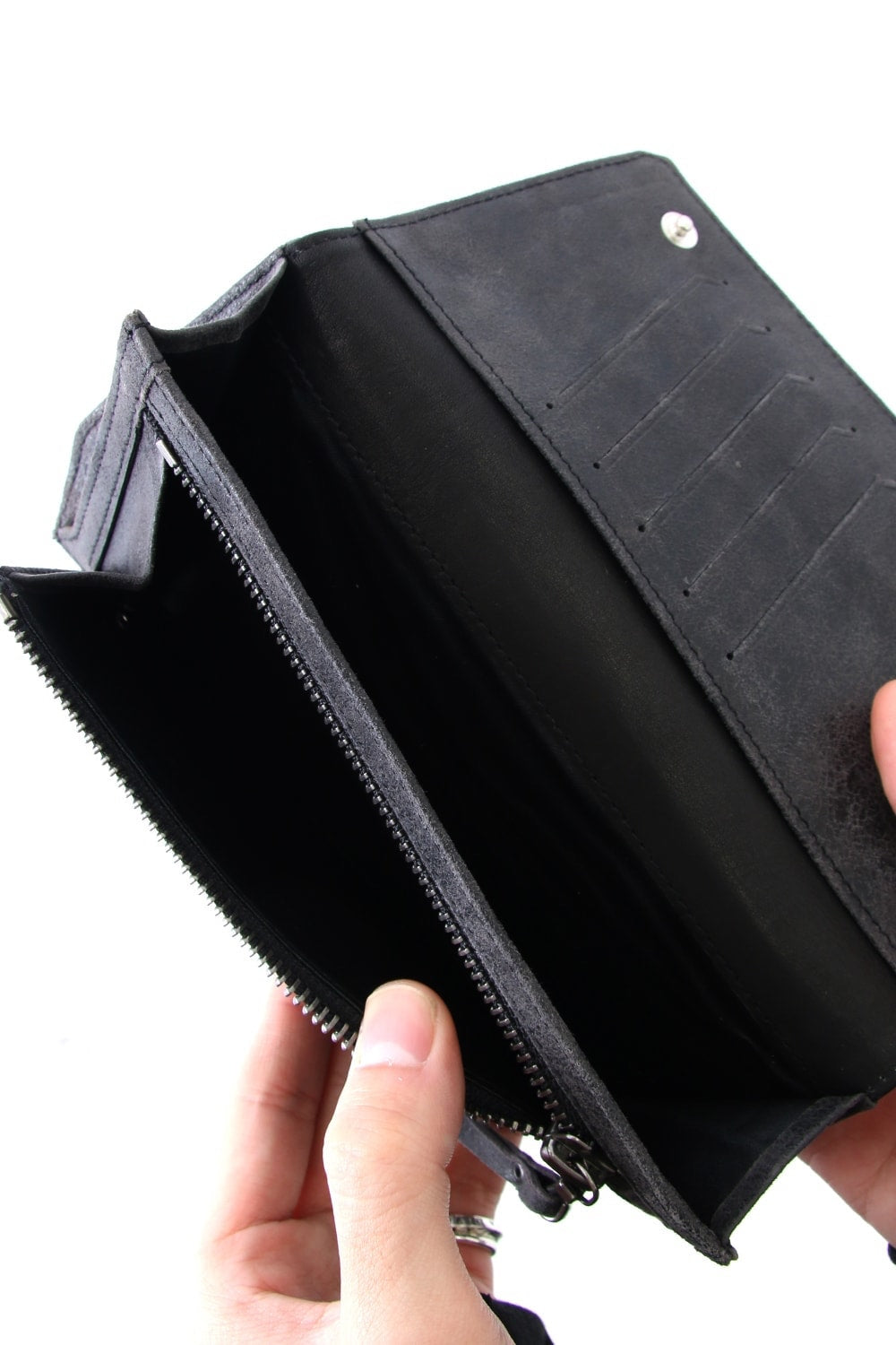 Polygon Wallet (COATED GOAT SUEDE)