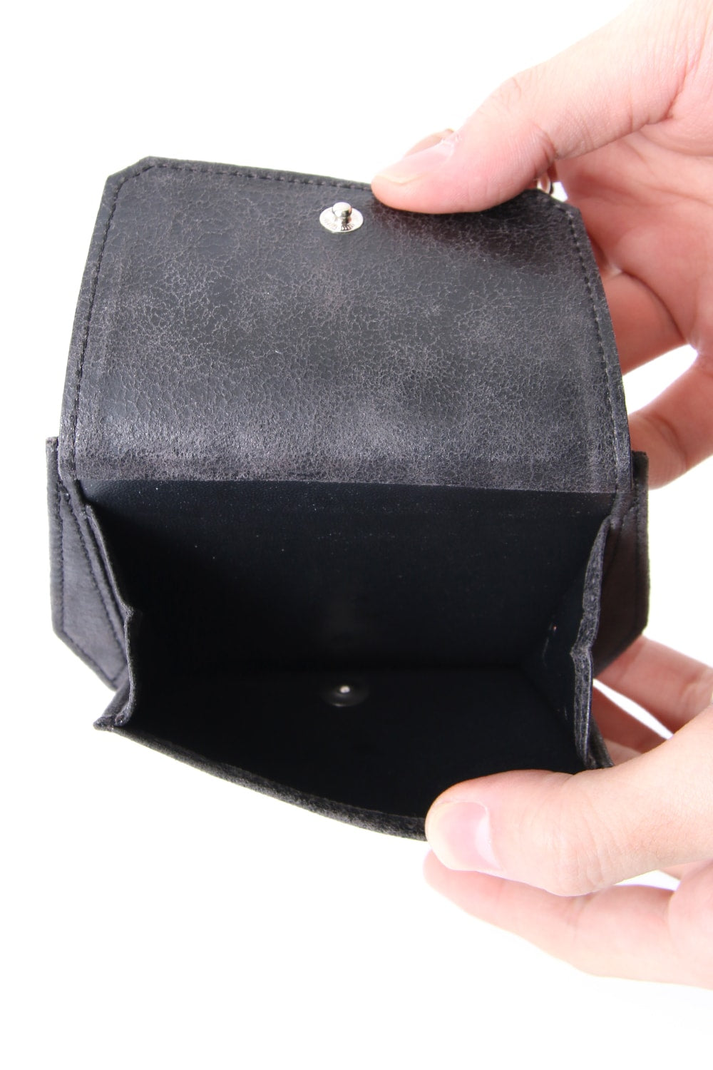 Polygon Coin & Card Case (COATED GOAT SUEDE)
