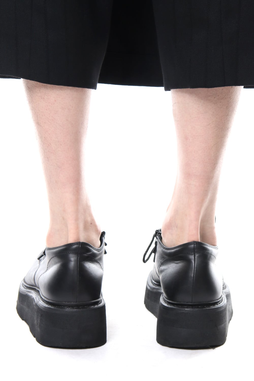 DOUBLE ZIP THICK-SOLED SHOES Black