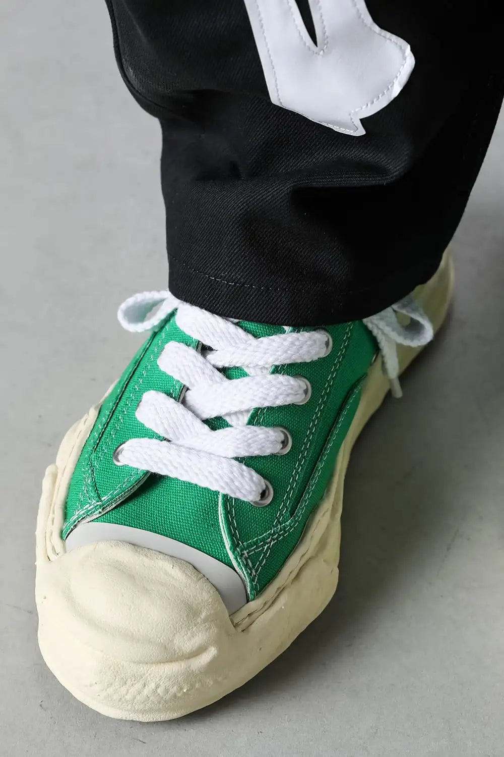 HANK- Original sole sneaker LOW Cut canvas Vintage like Sole Green