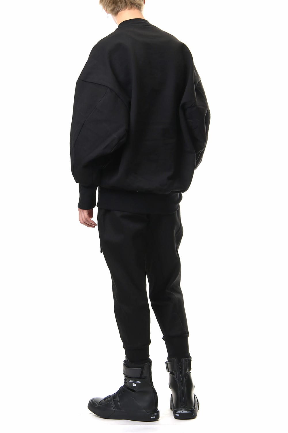 CROPPED EASY PANTS with KEY STRAP Black