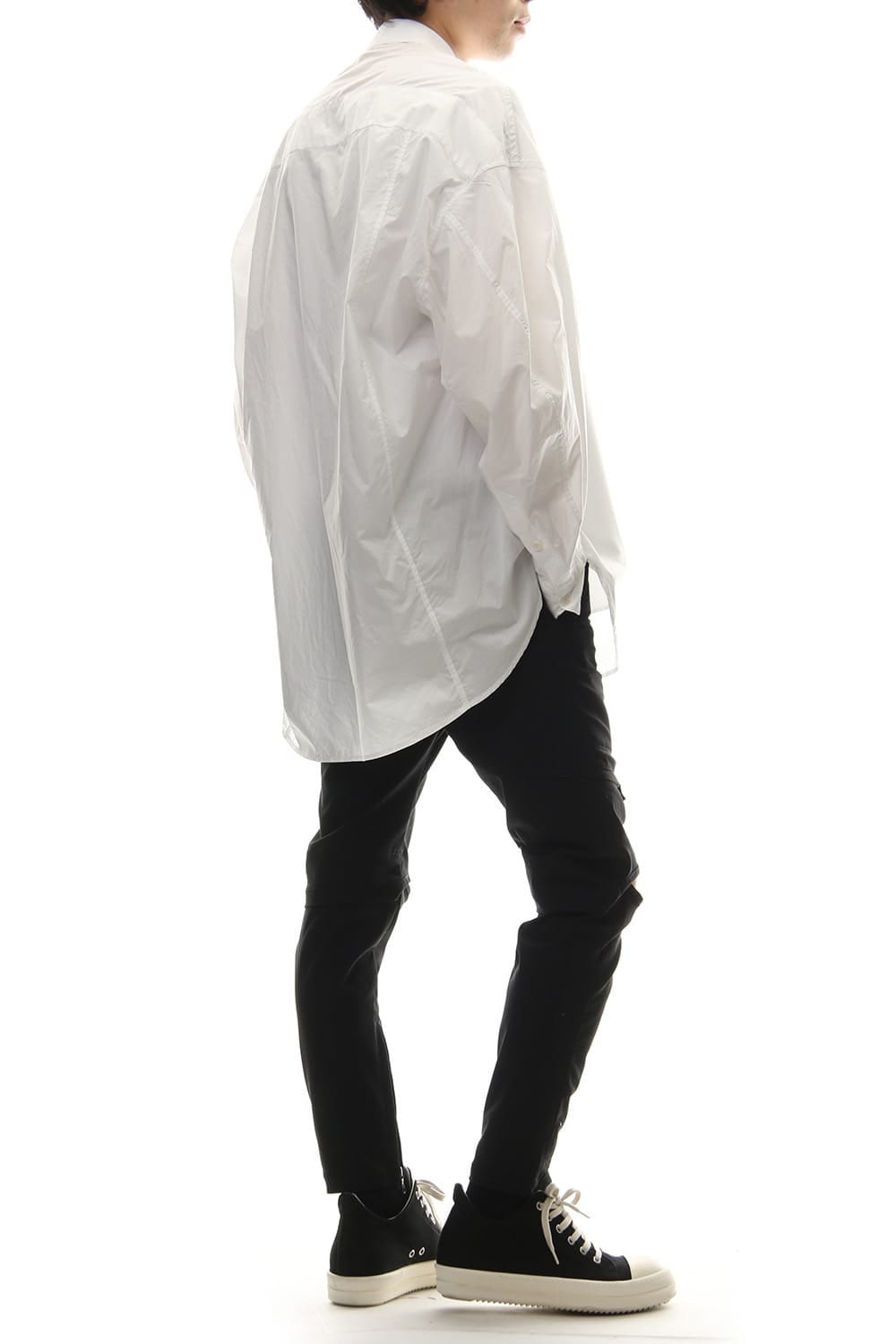 PRINT DROP SHOULDER SHIRT White