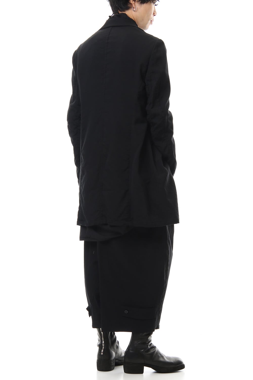 LOZENGE COLLAR TAILORED JACKET Black