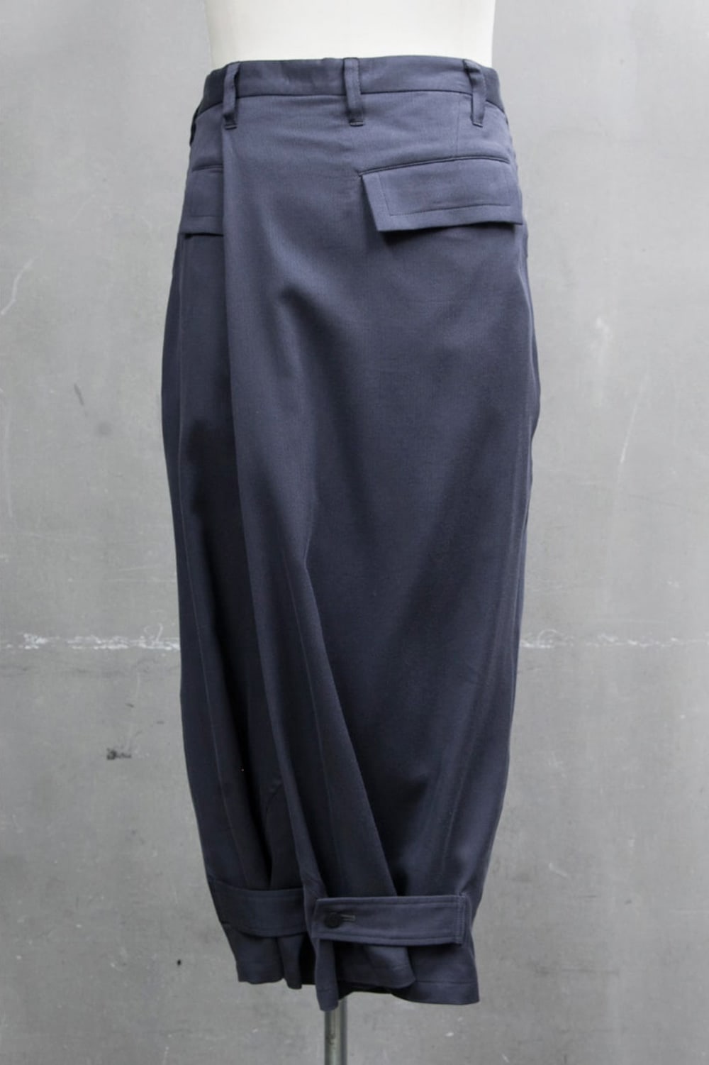 FOLDED BAGGY TROUSERS Blue Gray