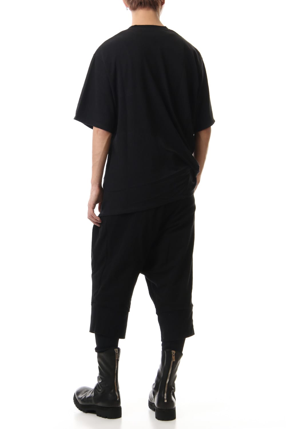 Shirring S/S cut & sewn Black
