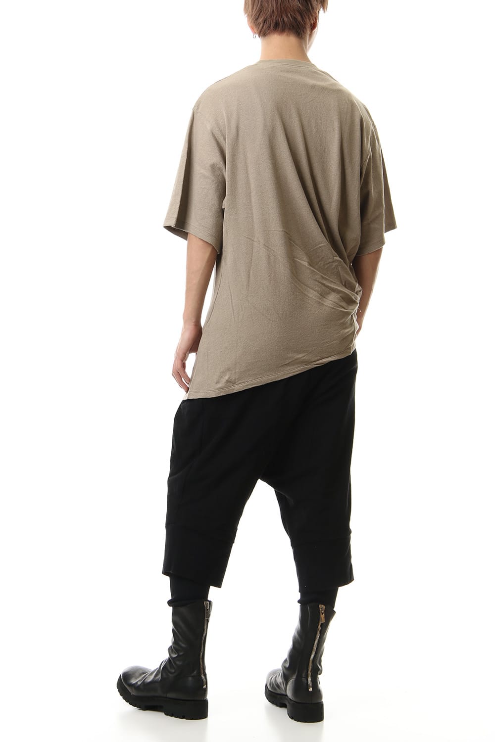 Shirring S/S cut & sewn Sand