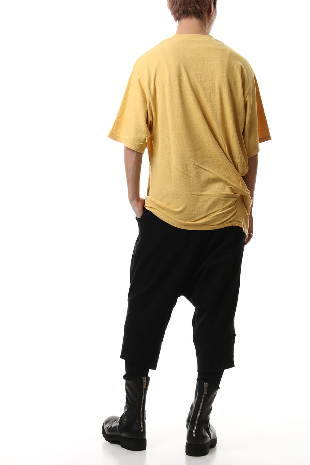 Shirring S/S cut & sewn Yellow