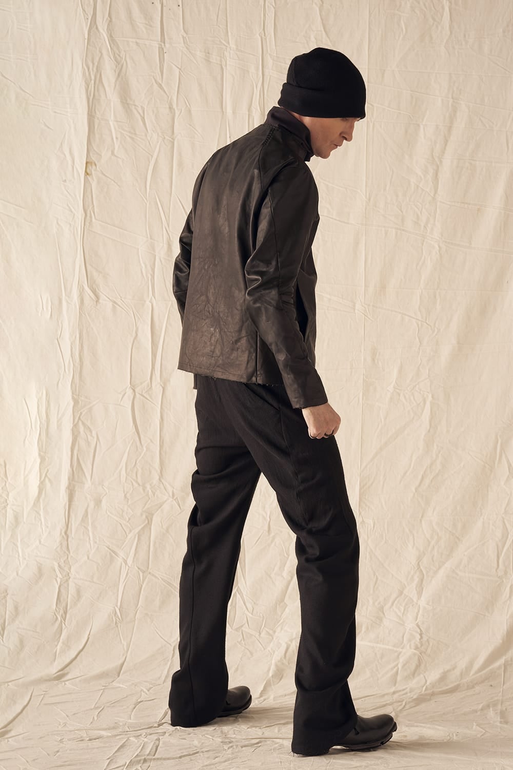 Anatomical easy pants Wild silk denim