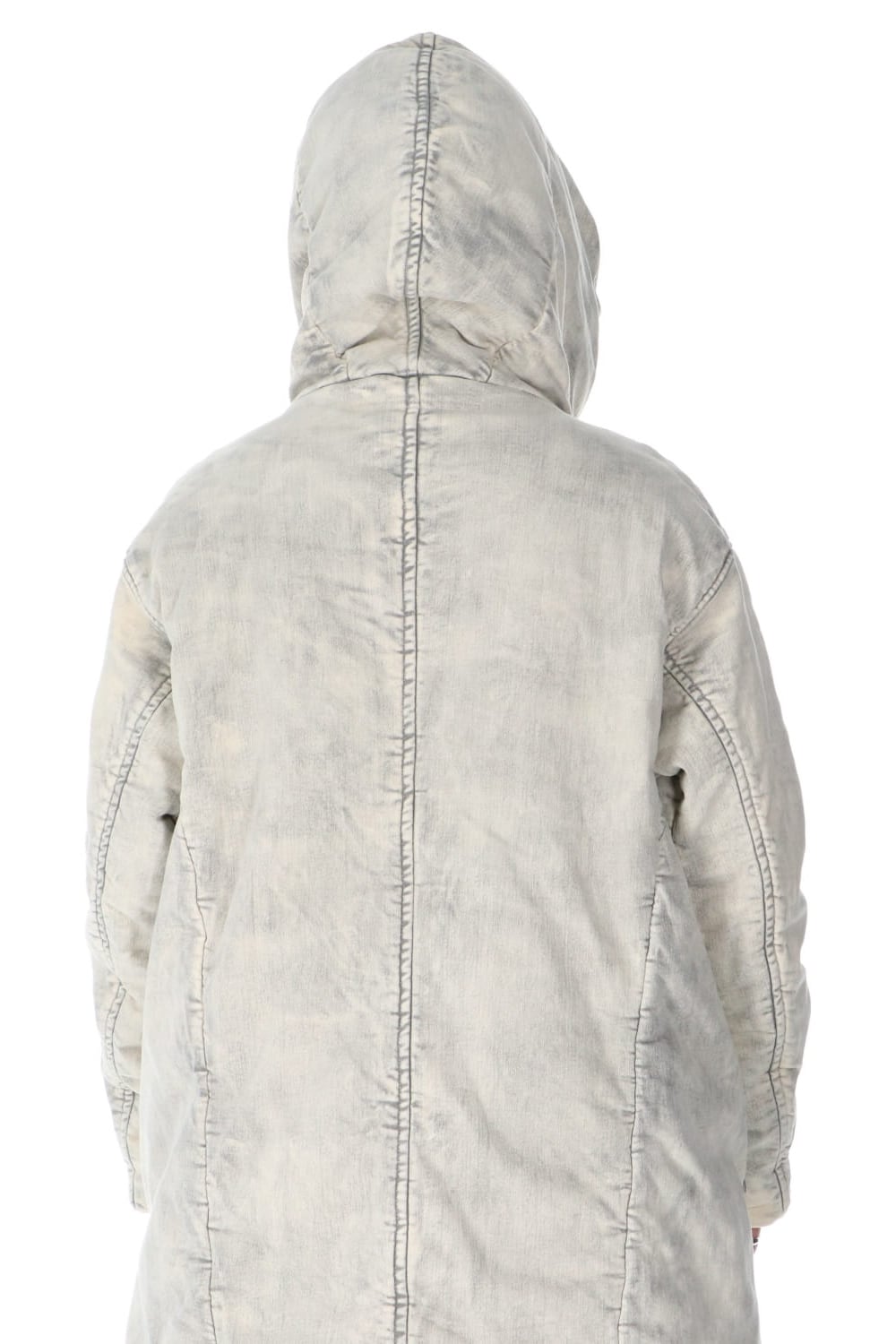 PADDED DENIM COAT Smoke